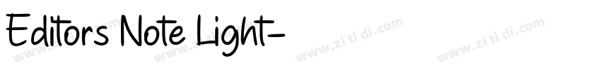Editors Note Light字体转换